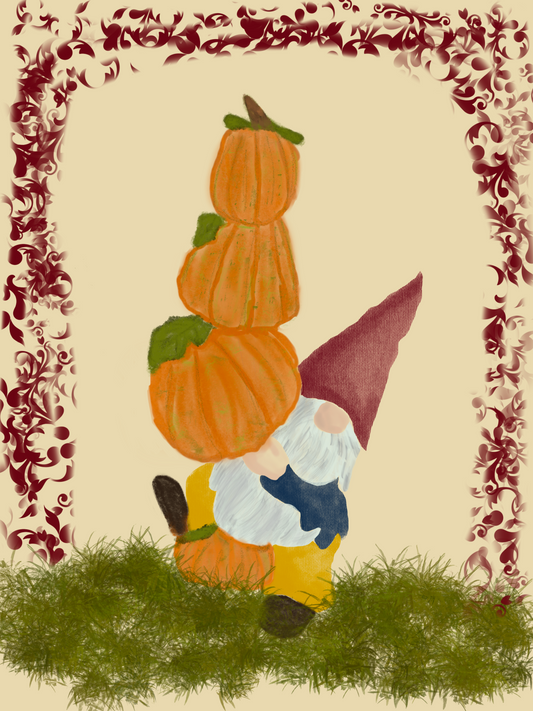 Fall Gnome Pumpkin Stack